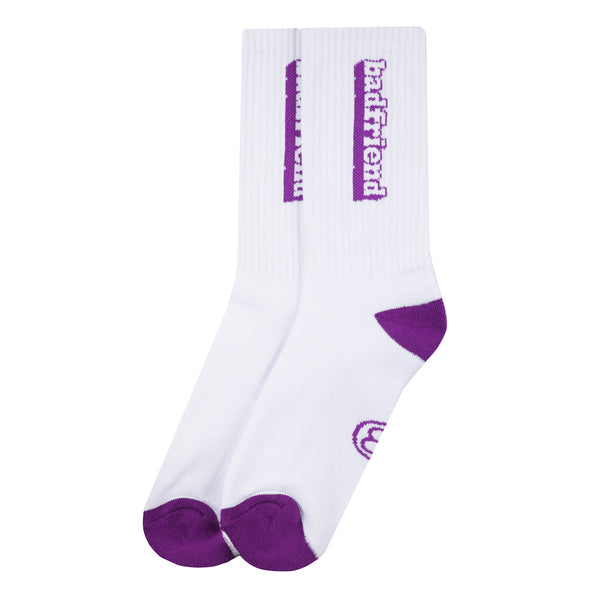 Bar Logo Sock (Purple/White)