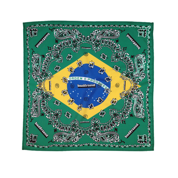 Brazil Paisley Bandana (Green/Yellow)