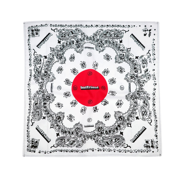 Japan Paisley Bandana (White/Red)
