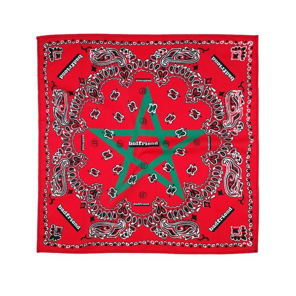 Morocco Paisley Bandana (Red)