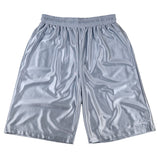 Cursive Baggee Basketball Short (Silver)