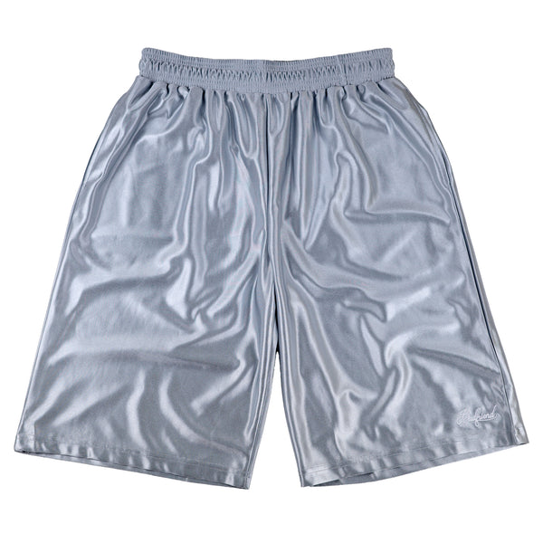 Cursive Baggee Basketball Short (Silver)