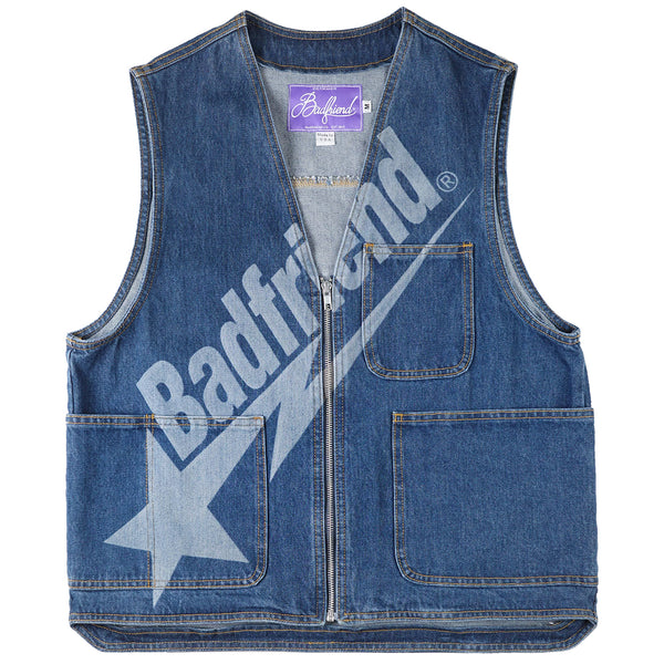 Star Logo Denim Vest (Laser)