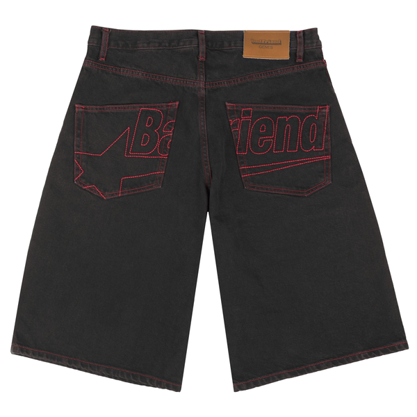 Baggee Short (Washed Black/Red)