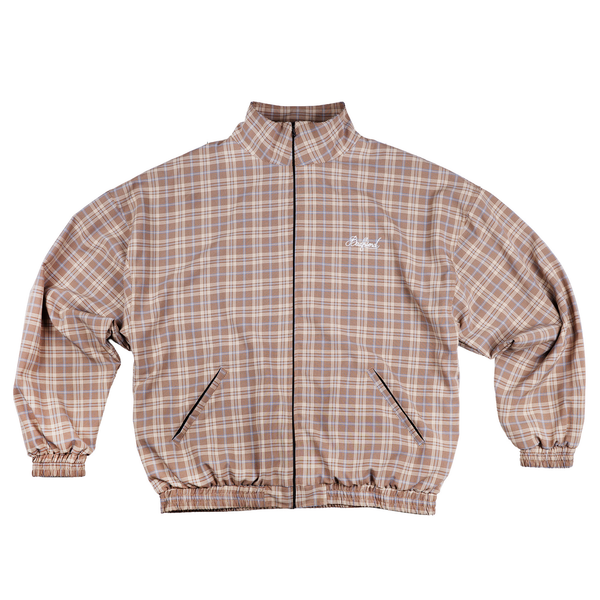 Cursive Plaid Jacket (Brown)
